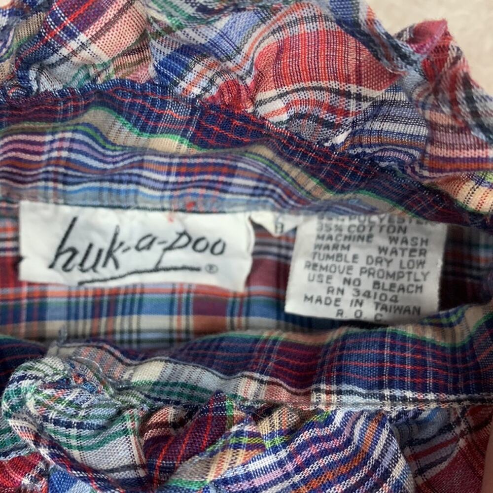 Vintage Huk A Poo 70s or 80s ruffled button down shirt, 8 - Picture 7 of 8